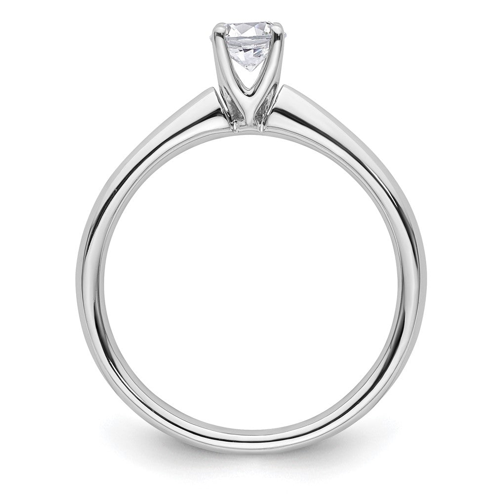 0.33ct. CZ Solid Real 14k White Gold Solitaire Engagement Ring