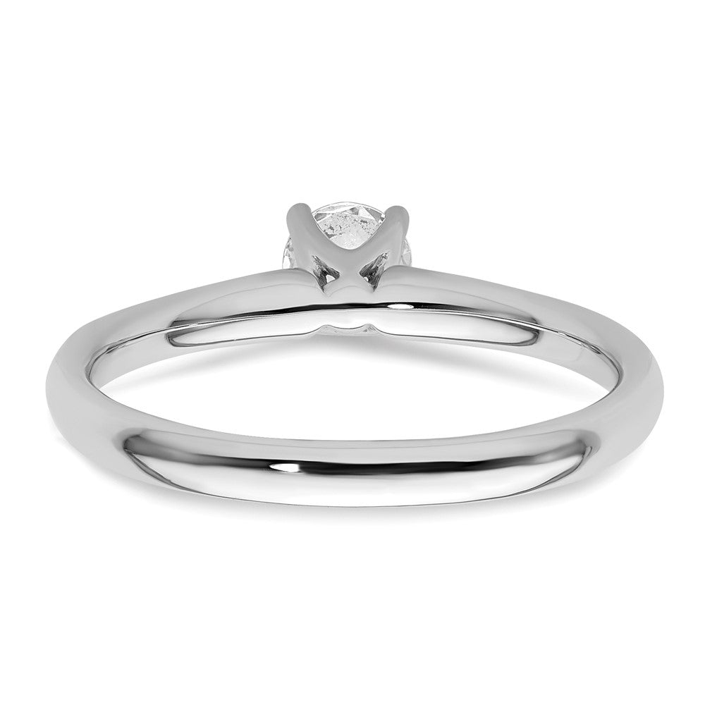 0.33ct. CZ Solid Real 14k White Gold Solitaire Engagement Ring