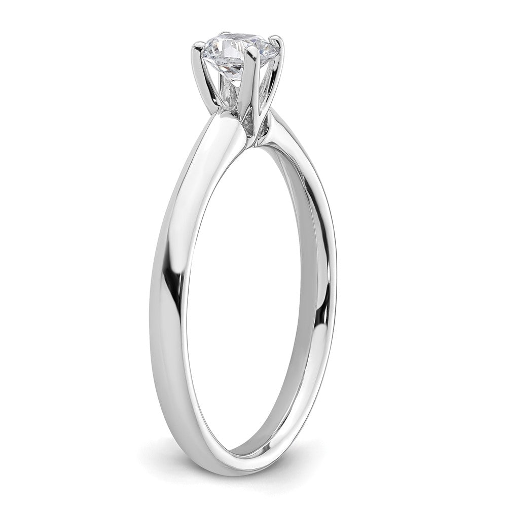 0.33ct. CZ Solid Real 14k White Gold Solitaire Engagement Ring