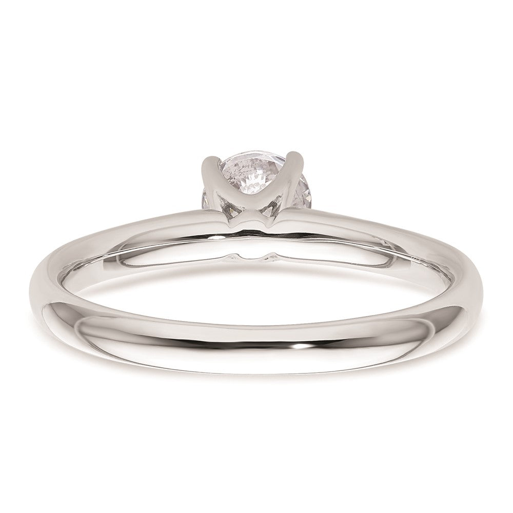 0.50ct. CZ Solid Real 14k White Gold Solitaire Engagement Ring