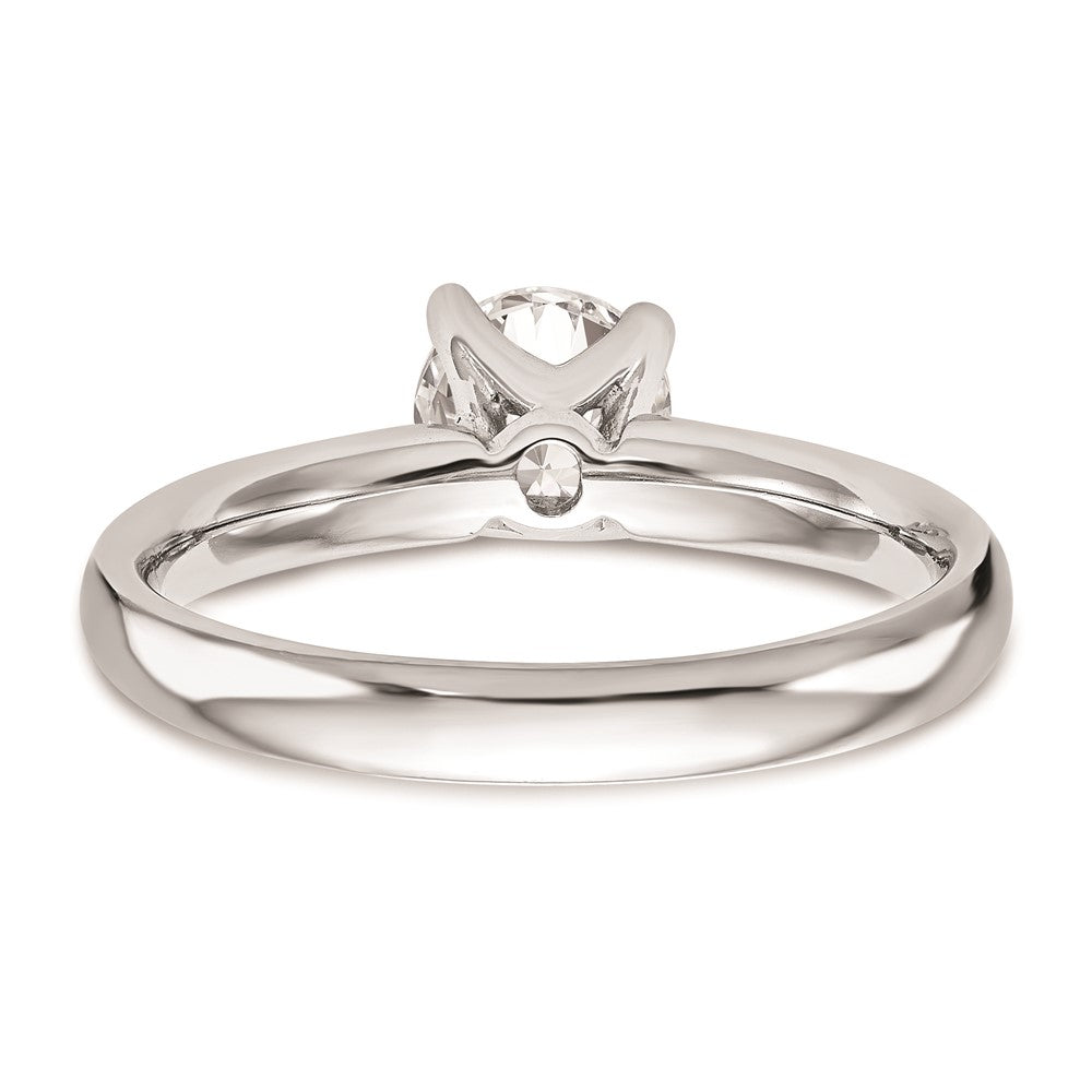 1.00ct. CZ Solid Real 14k White Gold Solitaire Engagement Ring