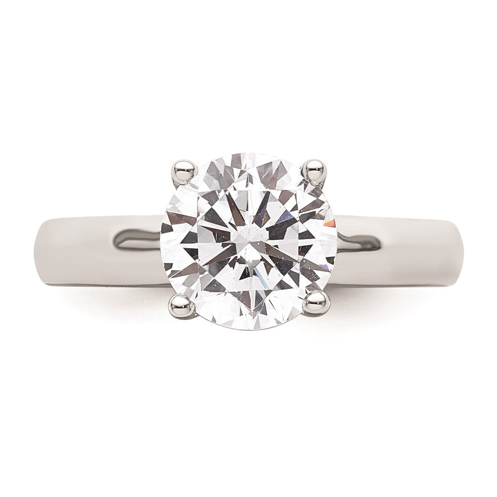 2.00ct. CZ Solid Real 14k White Gold Solitaire Engagement Ring