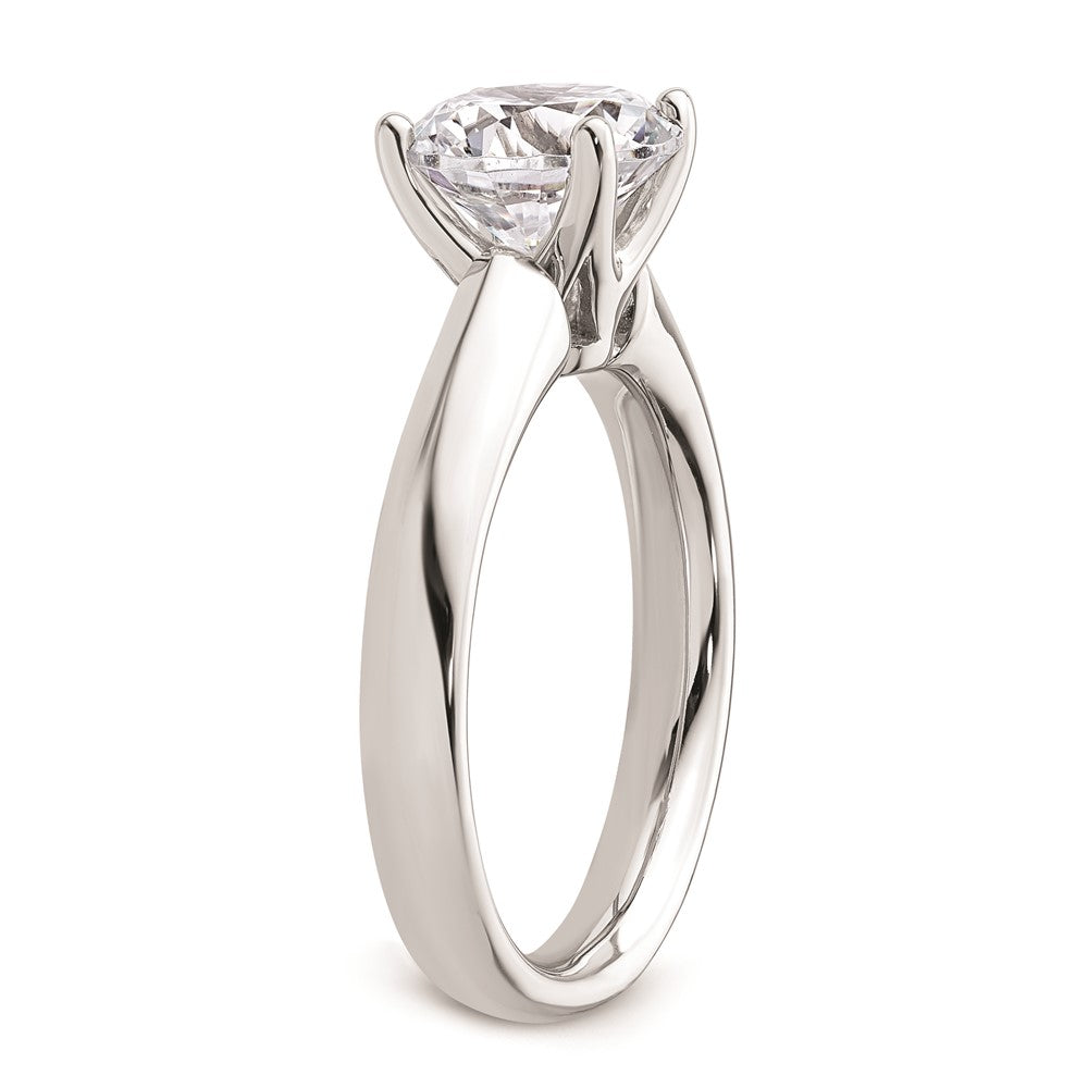 2.00ct. CZ Solid Real 14k White Gold Solitaire Engagement Ring