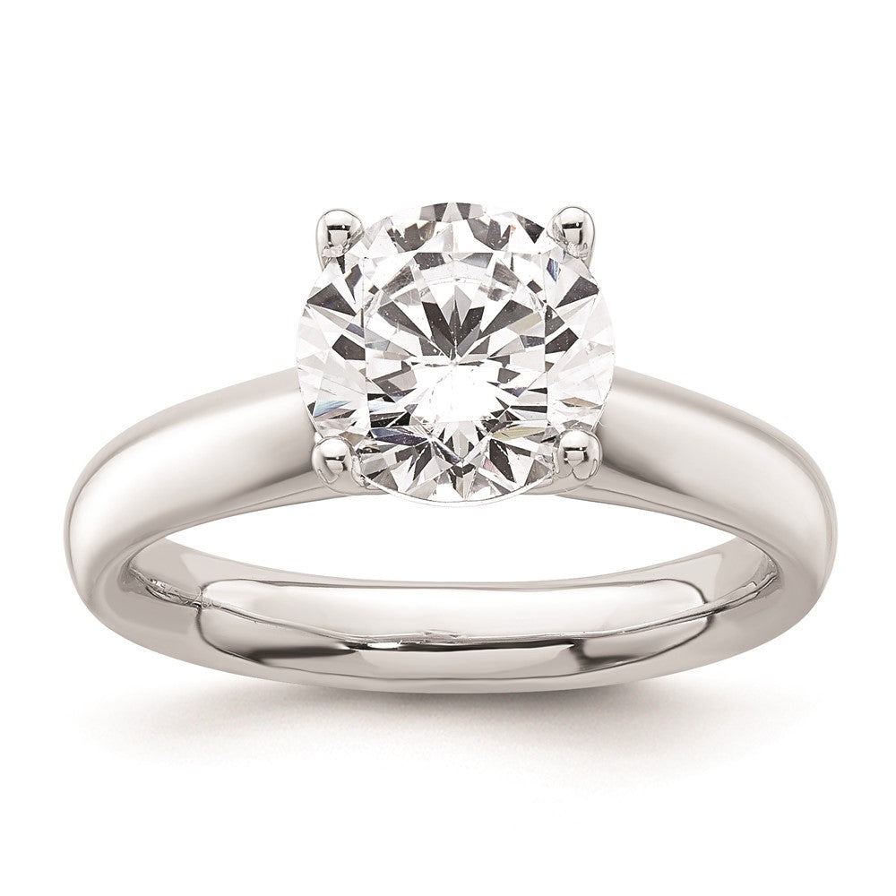 2.00ct. CZ Solid Real 14k White Gold Solitaire Engagement Ring