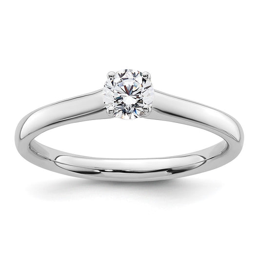 0.33ct. CZ Solid Real 14k White Gold Solitaire Engagement Ring