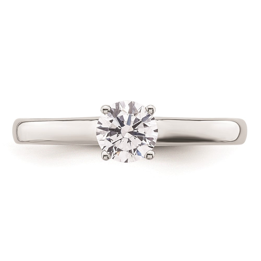 0.50ct. CZ Solid Real 14k White Gold Solitaire Engagement Ring