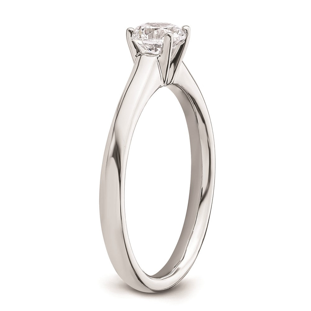 0.50ct. CZ Solid Real 14k White Gold Solitaire Engagement Ring