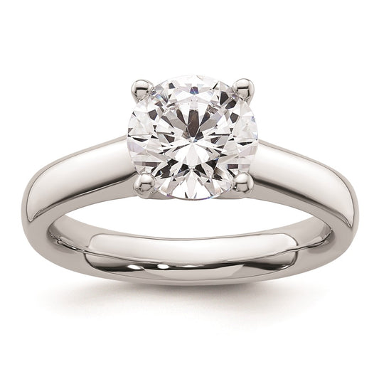 2.00ct. CZ Solid Real 14k White Gold Solitaire Engagement Ring