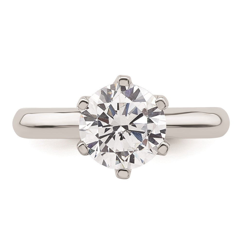 2.00ct. CZ Solid Real 14k White Gold Solitaire Engagement Ring