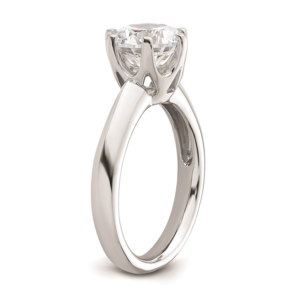 2.00ct. CZ Solid Real 14k White Gold Solitaire Engagement Ring