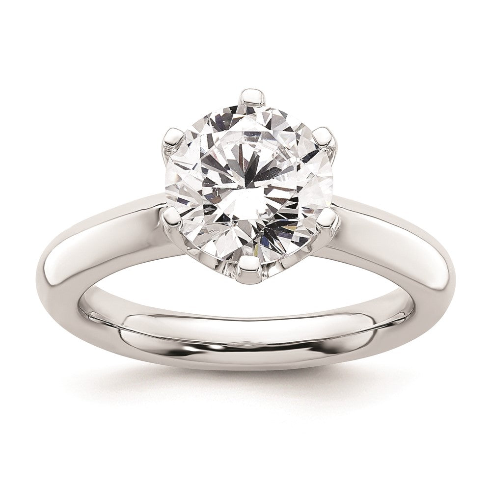 2.00ct. CZ Solid Real 14k White Gold Solitaire Engagement Ring