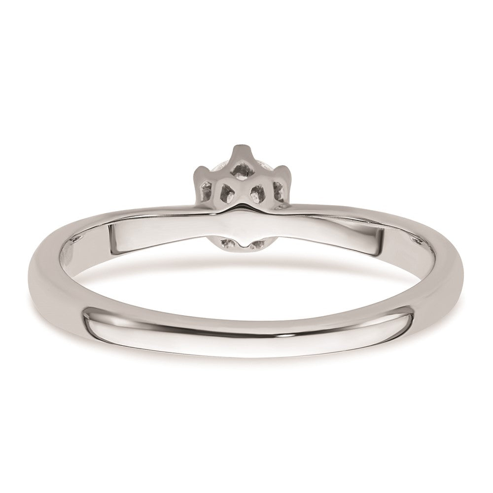 0.25ct. CZ Solid Real 14k White Gold Solitaire Engagement Ring