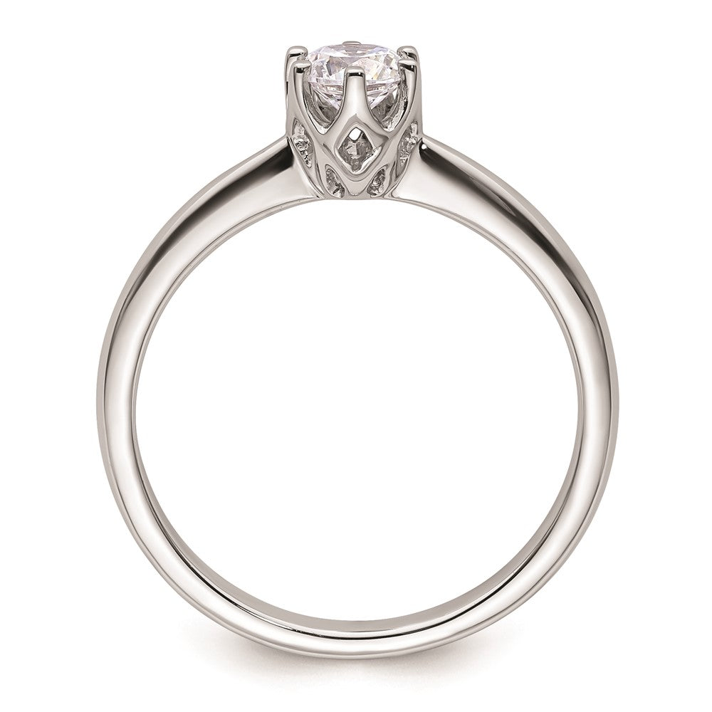 0.33ct. CZ Solid Real 14k White Gold Solitaire Engagement Ring