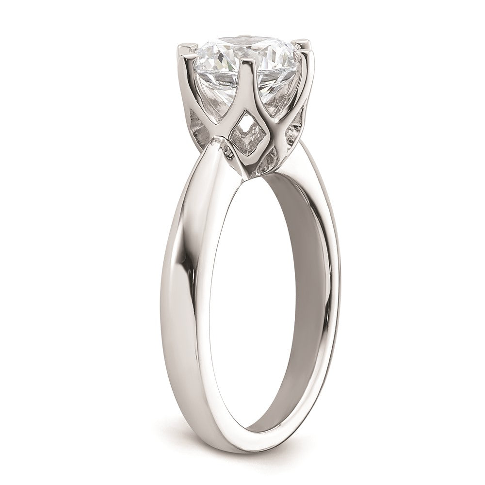 2.00ct. CZ Solid Real 14k White Gold Solitaire Engagement Ring