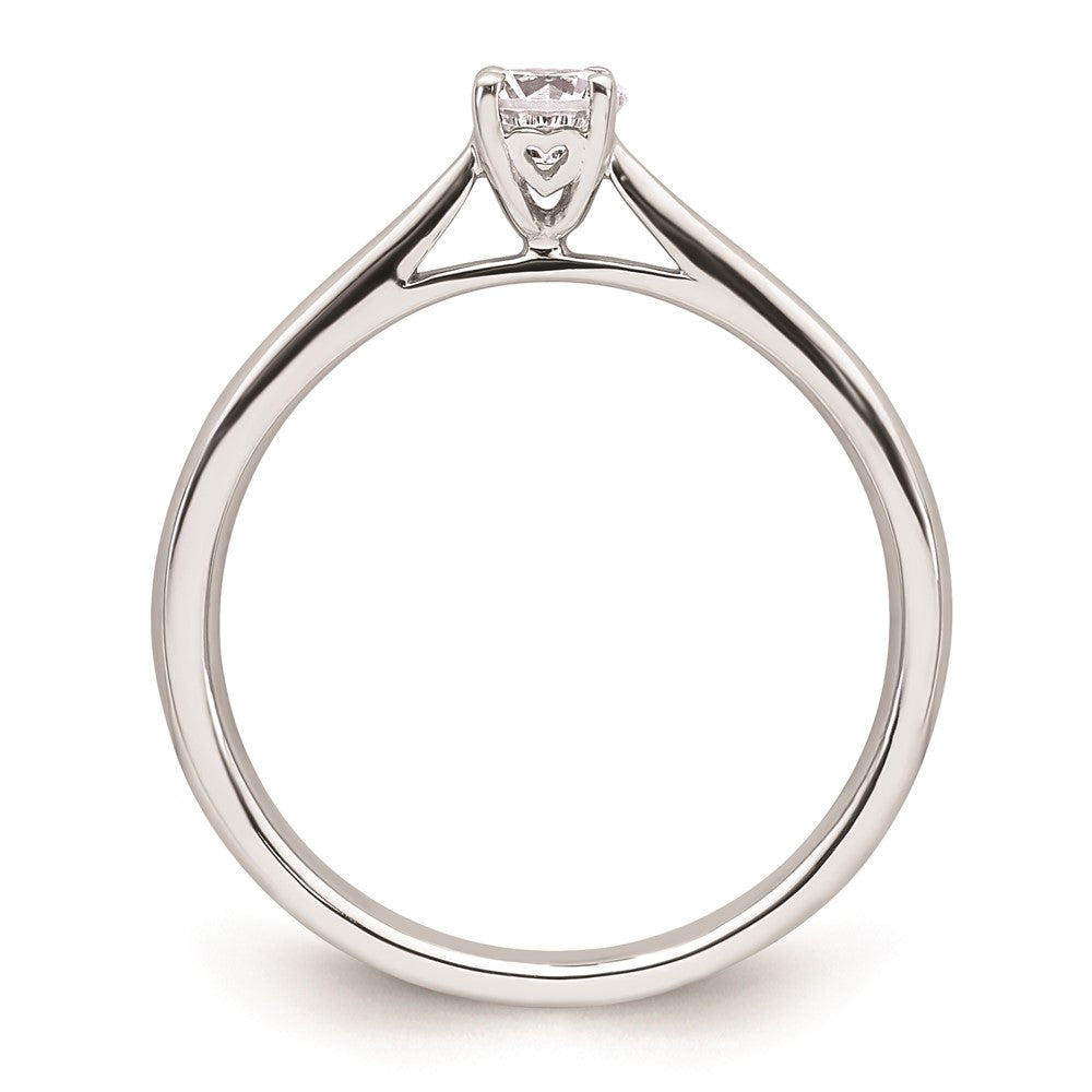 0.25ct. CZ Solid Real 14k White Gold Solitaire Engagement Ring