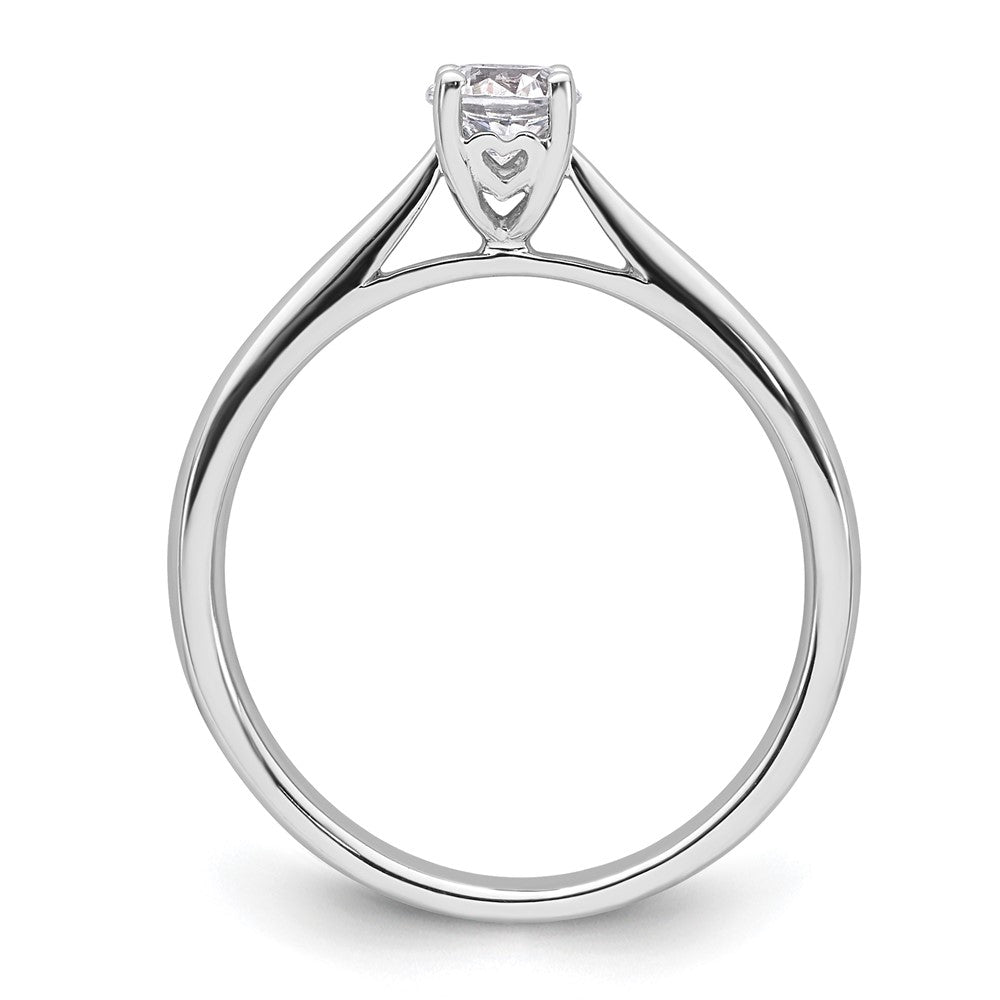 0.33ct. CZ Solid Real 14k White Gold Solitaire Engagement Ring