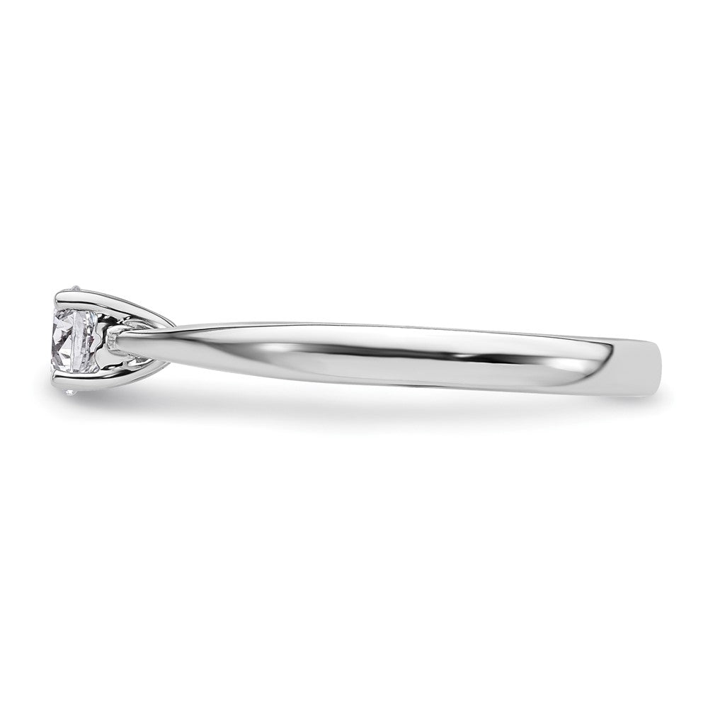 0.33ct. CZ Solid Real 14k White Gold Solitaire Engagement Ring