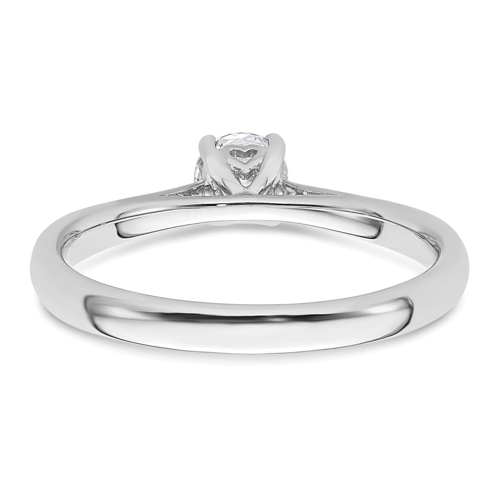 0.33ct. CZ Solid Real 14k White Gold Solitaire Engagement Ring