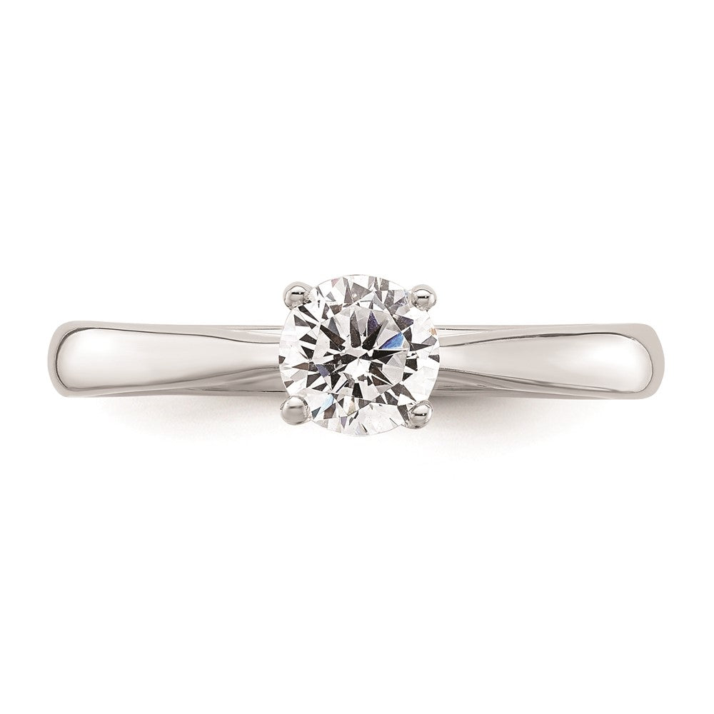 0.50ct. CZ Solid Real 14k White Gold Solitaire Engagement Ring