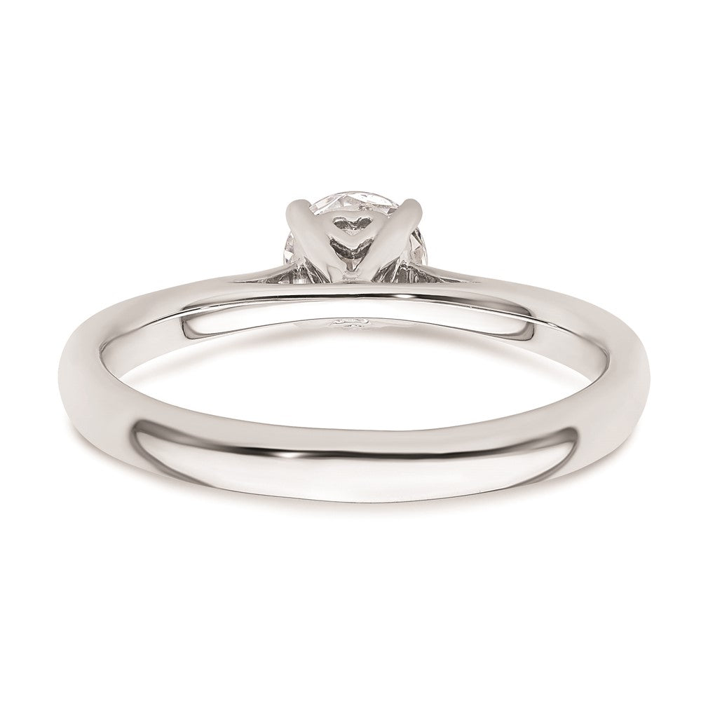 0.50ct. CZ Solid Real 14k White Gold Solitaire Engagement Ring