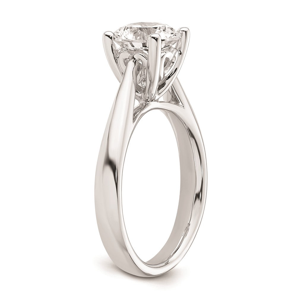 2.00ct. CZ Solid Real 14k White Gold Solitaire Engagement Ring