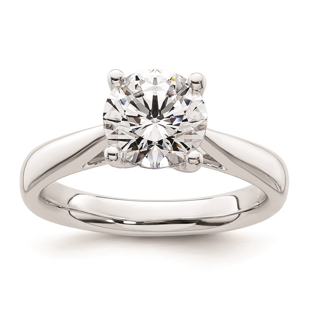 2.00ct. CZ Solid Real 14k White Gold Solitaire Engagement Ring