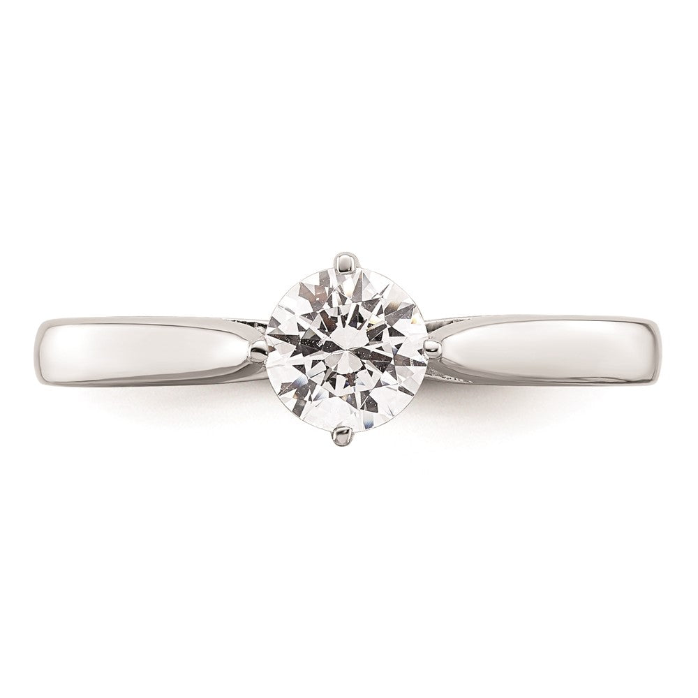 0.50ct. CZ Solid Real 14K White Gold Round Solitaire Engagement Ring Engagement Polished