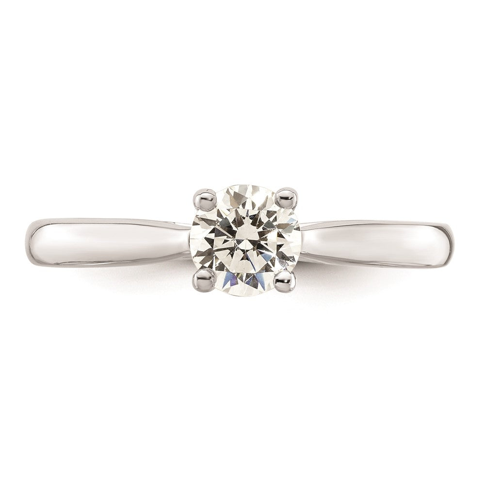 0.50ct. CZ Solid Real 14K White Gold Engagement Ring