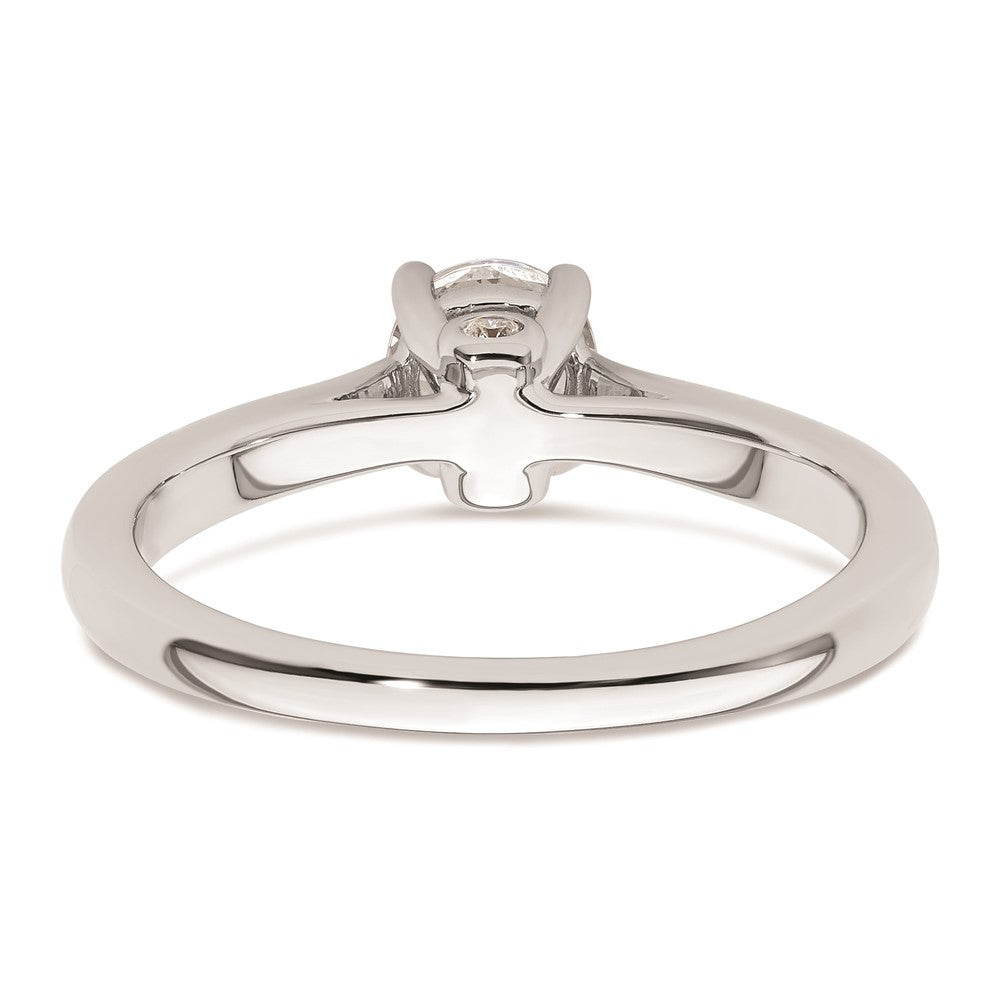 0.50ct. CZ Solid Real 14K White Gold Engagement Ring