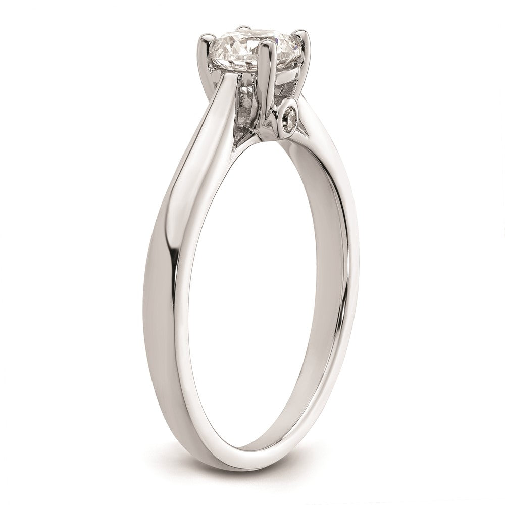 0.50ct. CZ Solid Real 14K White Gold Engagement Ring