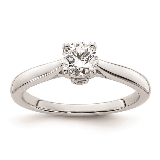 0.50ct. CZ Solid Real 14K White Gold Engagement Ring