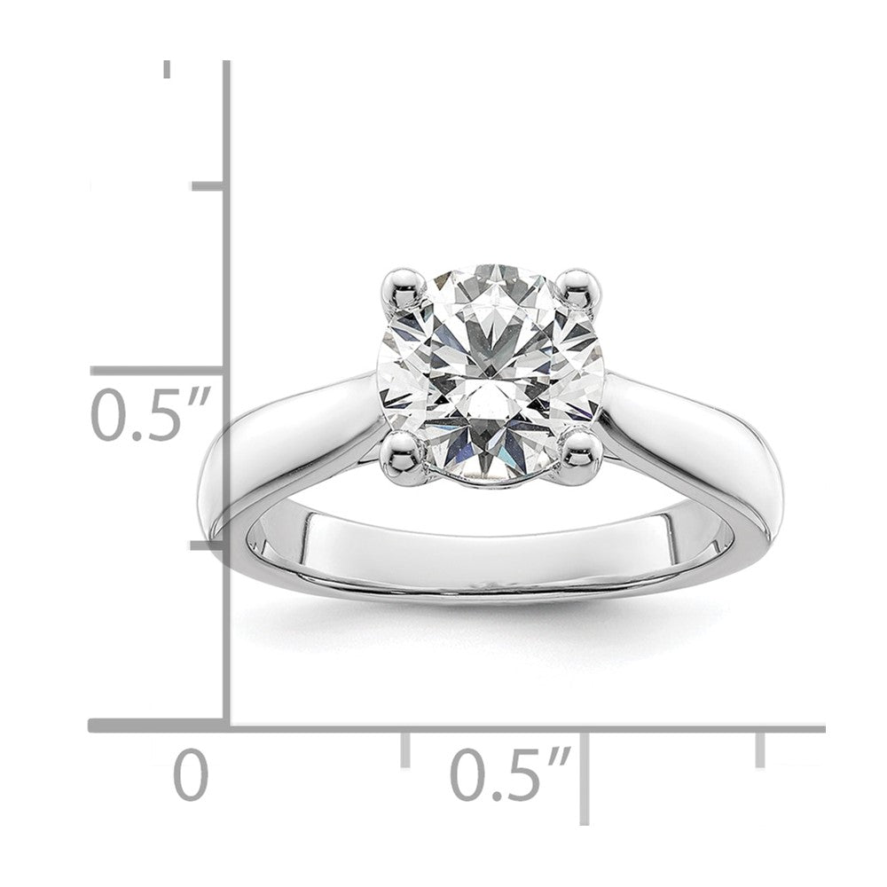 2.00ct. CZ Solid Real 14K White Gold Engagement Ring