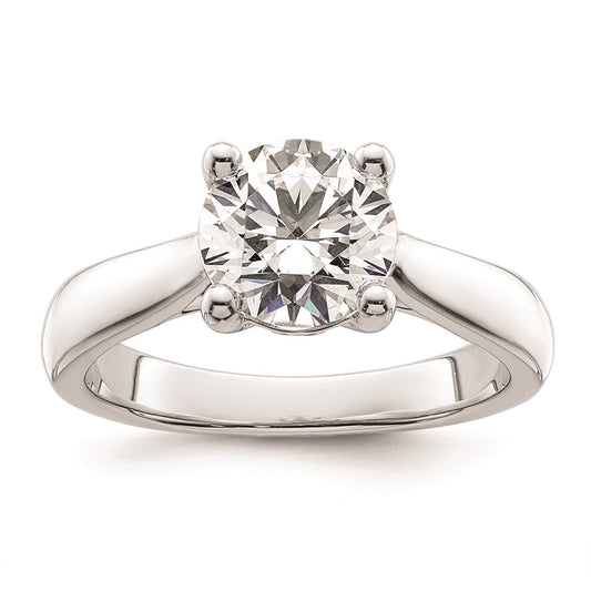 2.00ct. CZ Solid Real 14K White Gold Engagement Ring