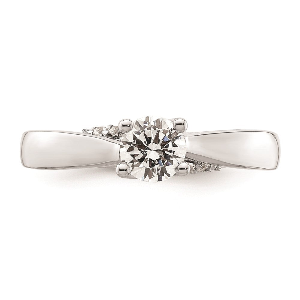 0.50ct. CZ Solid Real 14K White Gold Round Solitaire Engagement Ring Engagement Ring