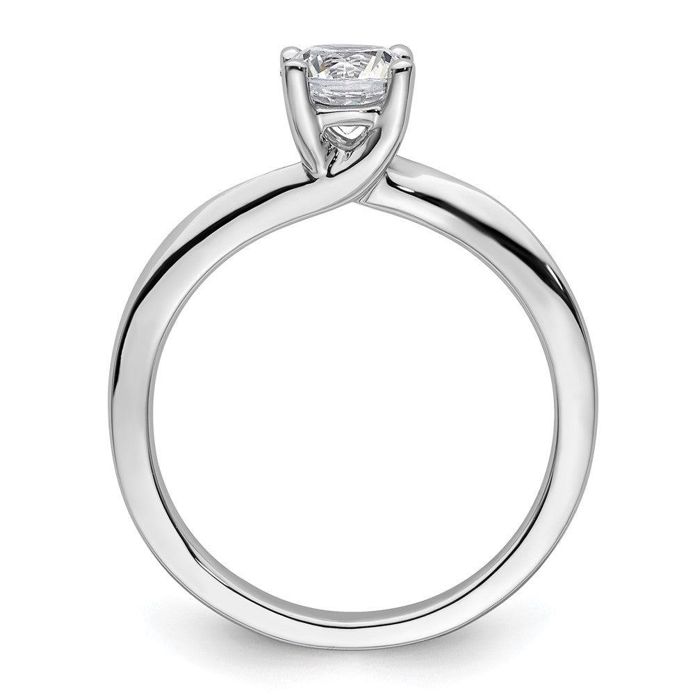 0.75ct. CZ Solid Real 14K White Gold Round Solitaire Engagement Ring Engagement Polished