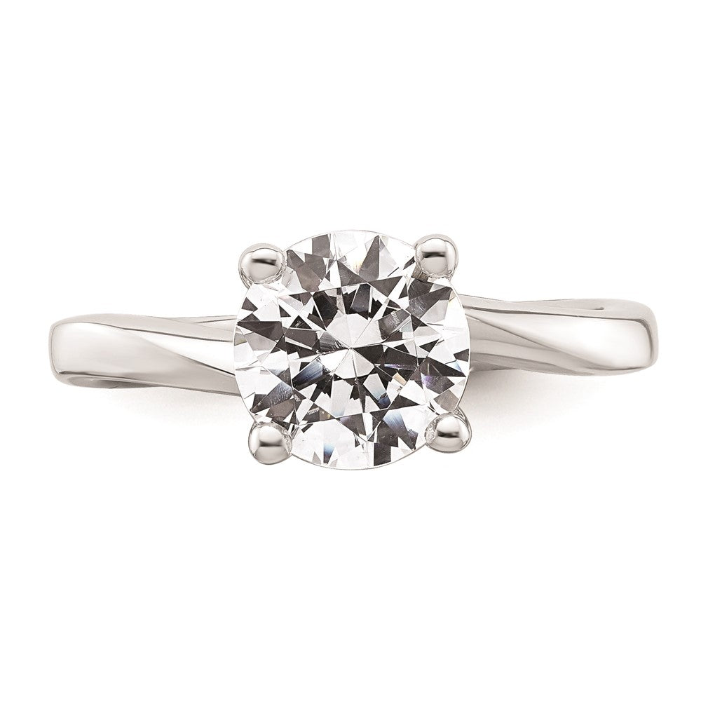 2.00ct. CZ Solid Real 14K White Gold Round Solitaire Engagement Ring Engagement Polished