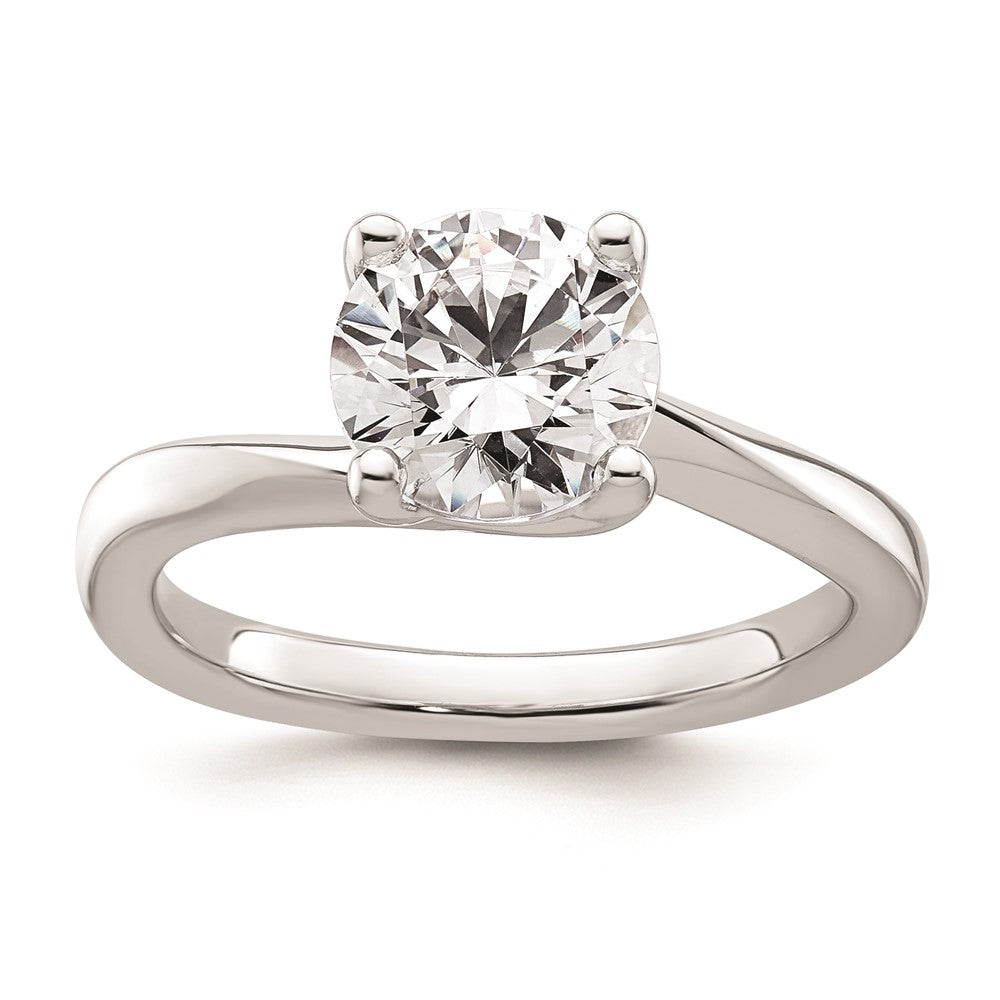 2.00ct. CZ Solid Real 14K White Gold Round Solitaire Engagement Ring Engagement Polished