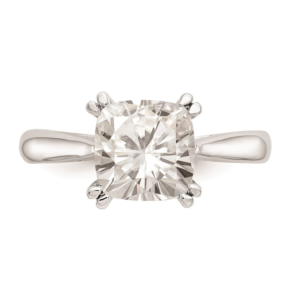 2.50ct. CZ Solid Real 14k White Gold Square Solitaire Engagement Ring