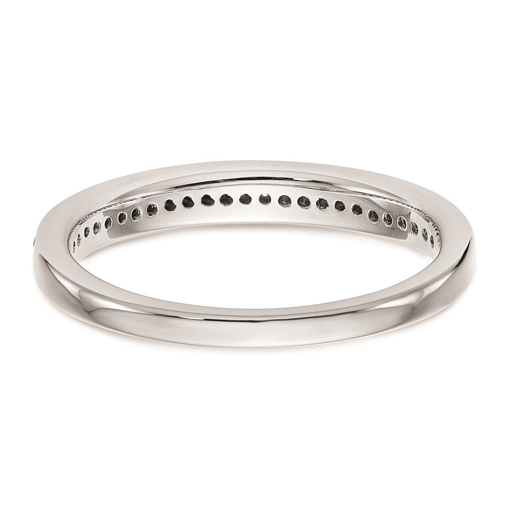 14K White Gold Real Diamond Wedding Band