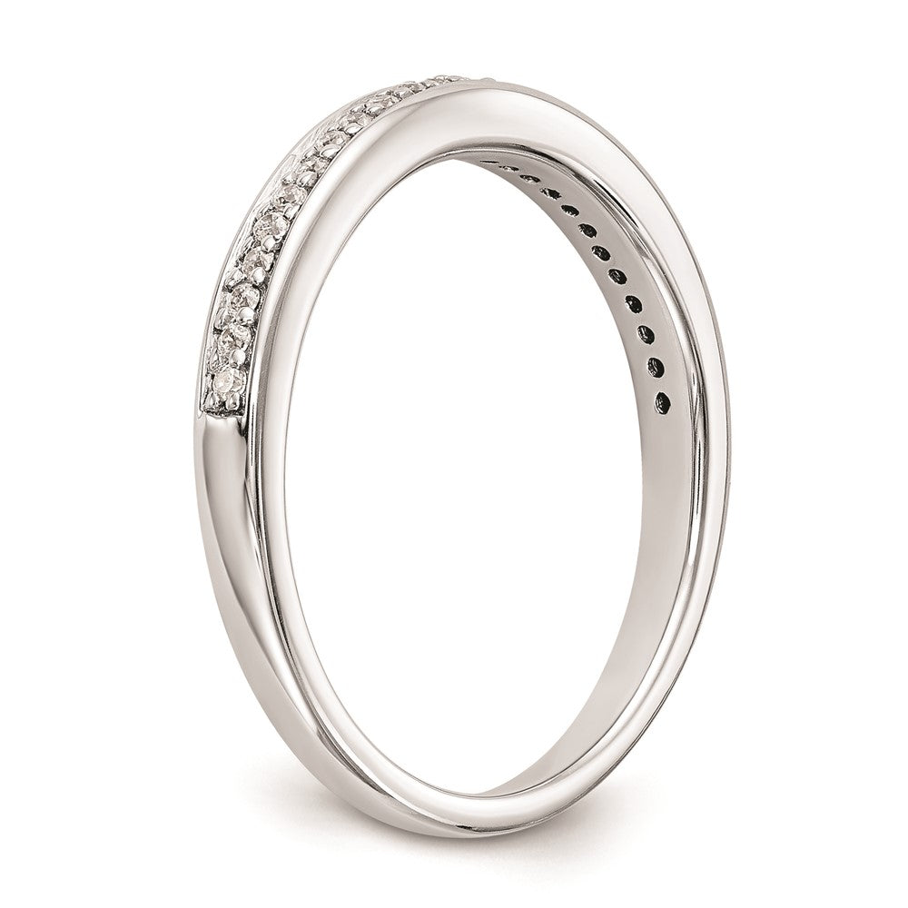 14K White Gold Real Diamond Wedding Band