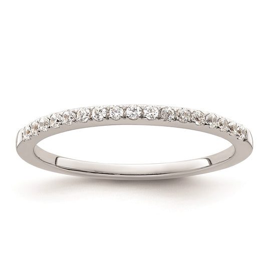 14K White Gold Real Diamond Wedding Band