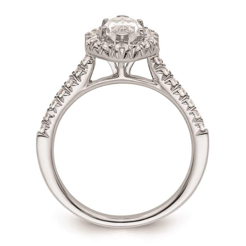 1.25ct. CZ Solid Real 14K White Gold Marquise Halo Engagement Ring