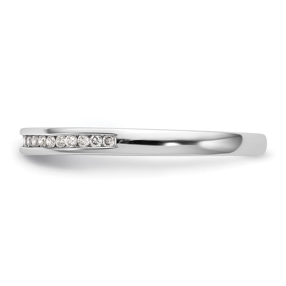 0.12ct. CZ Solid Real 14k White Gold Wedding Wedding Band Ring