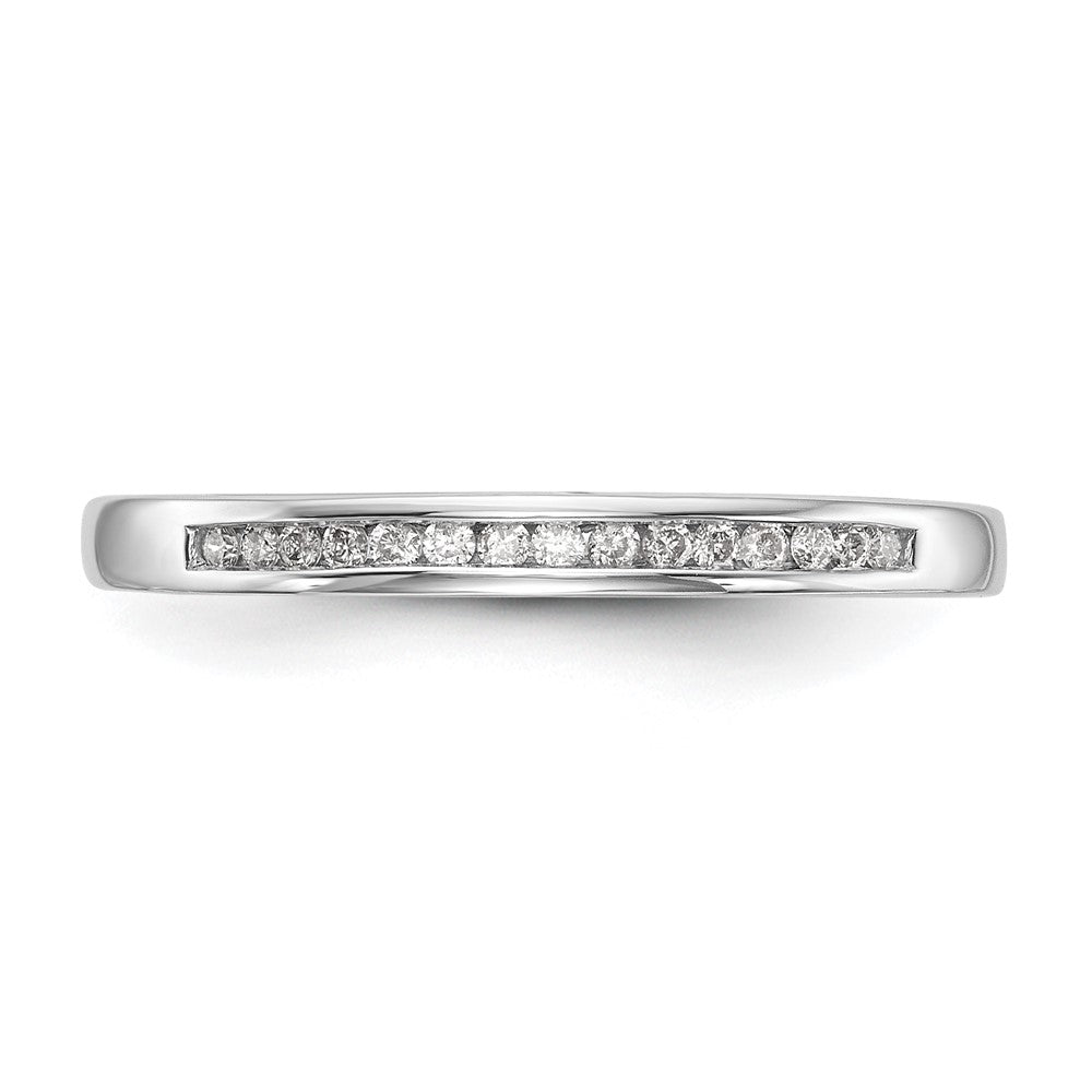 0.12ct. CZ Solid Real 14k White Gold Wedding Wedding Band Ring