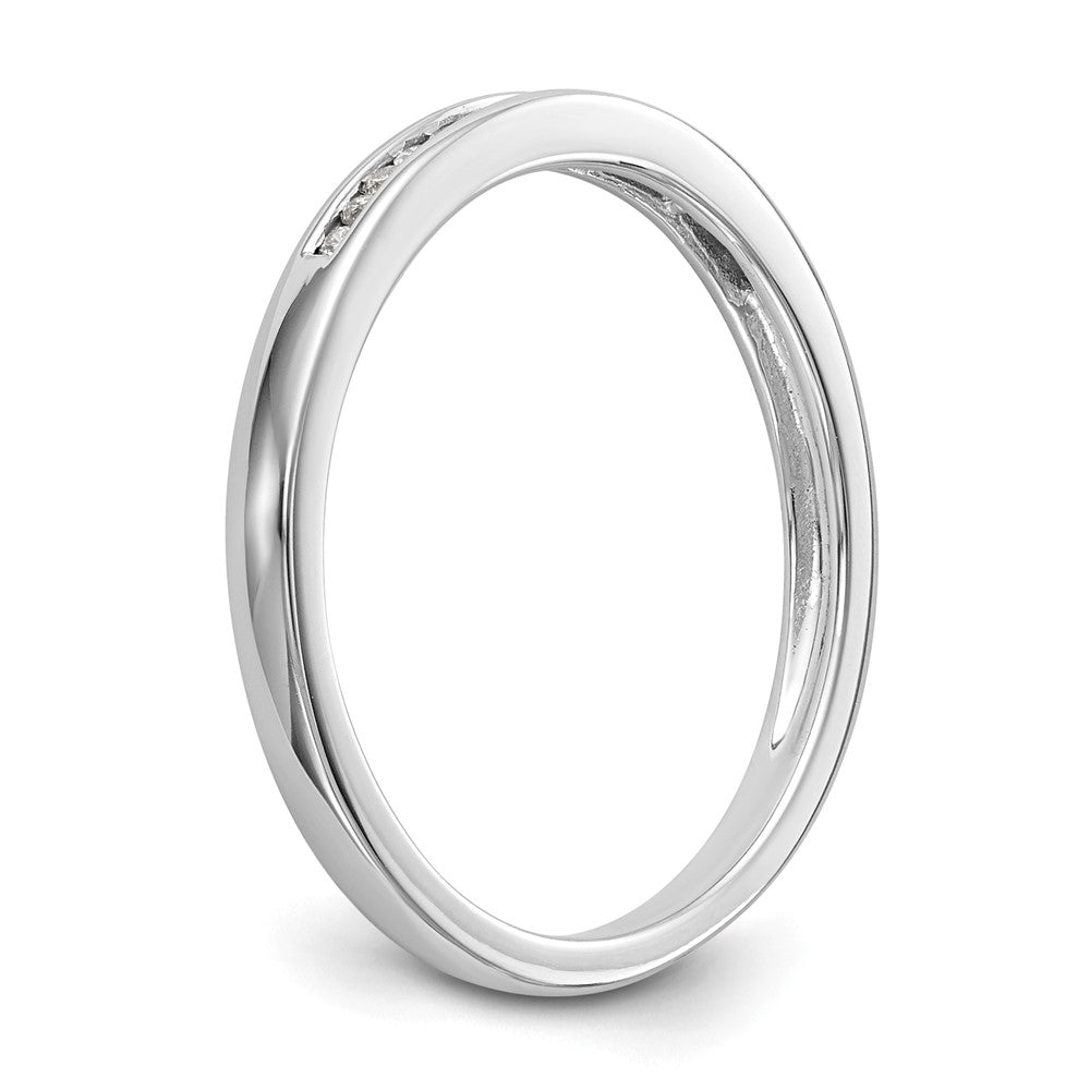 0.12ct. CZ Solid Real 14k White Gold Wedding Wedding Band Ring