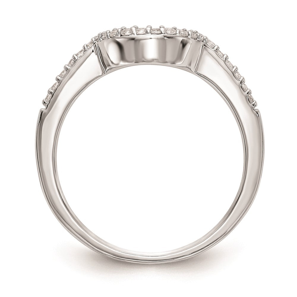 14k White Gold Real Diamond Wedding Band