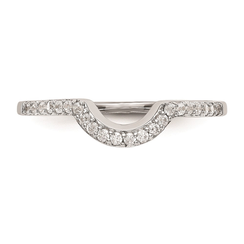 14k White Gold Real Diamond Wedding Band