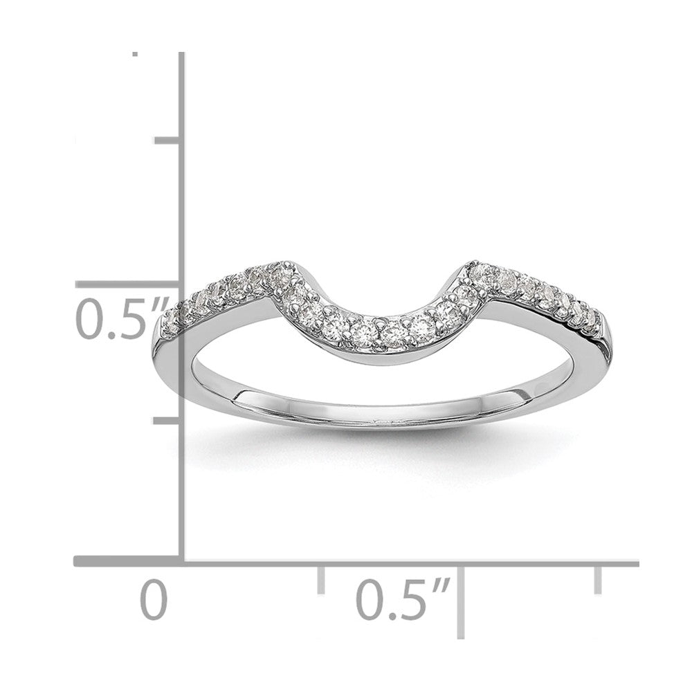 14k White Gold Real Diamond Wedding Band