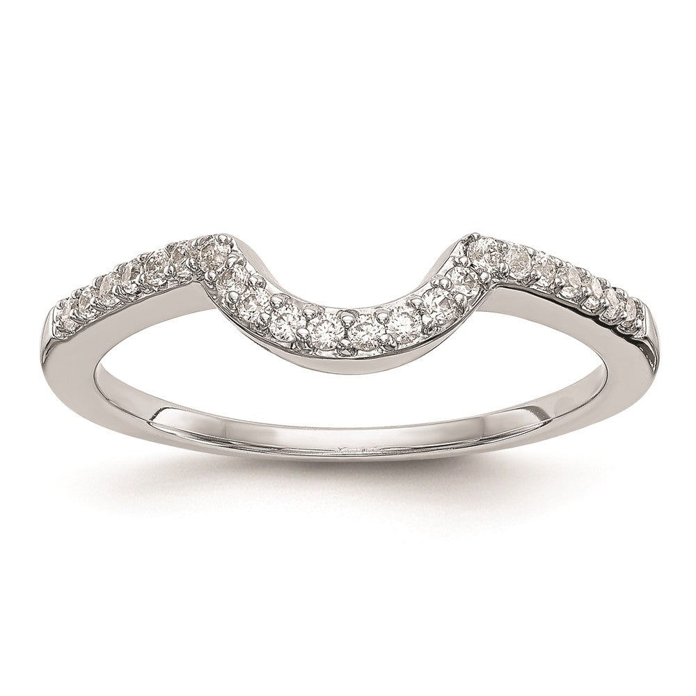 14k White Gold Real Diamond Wedding Band