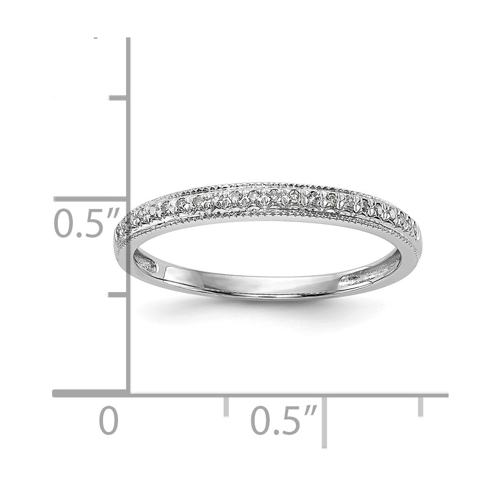 0.12ct. CZ Solid Real 14k White Gold Set of 2 Wedding Wedding Band Rings